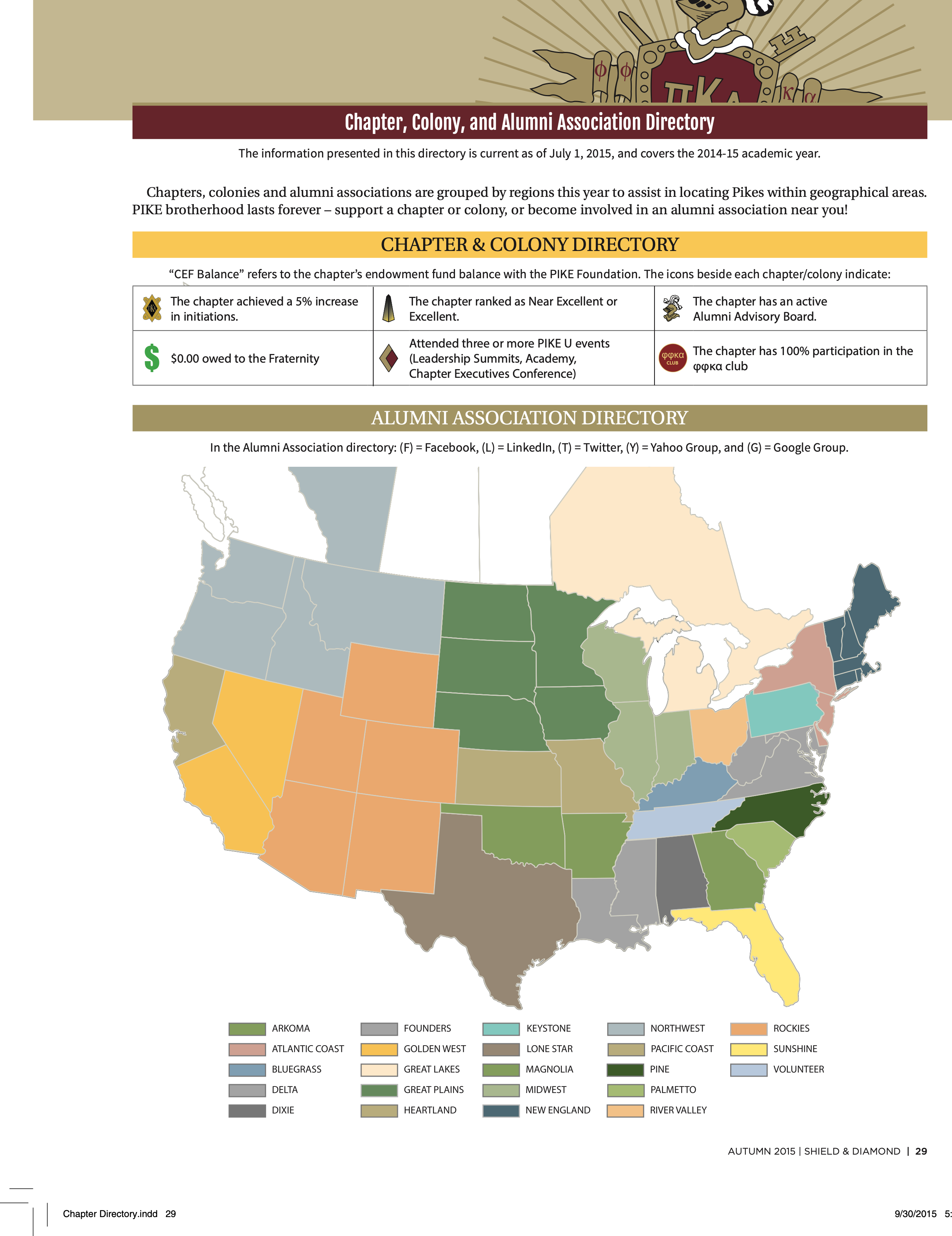 Pike Feature: Chapter, Colony, and Alumni Association Directory